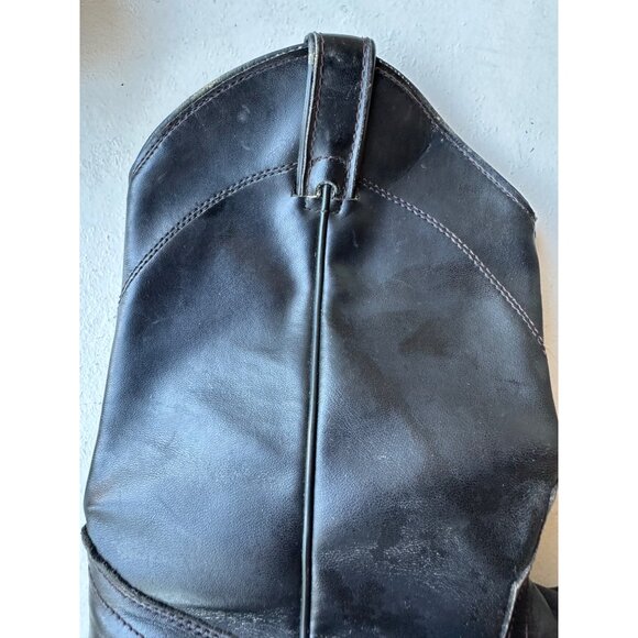 Laredo Black Mid-Calf Leather Western Boots Women's Size 8.5M (READ) - Picture 14 of 16